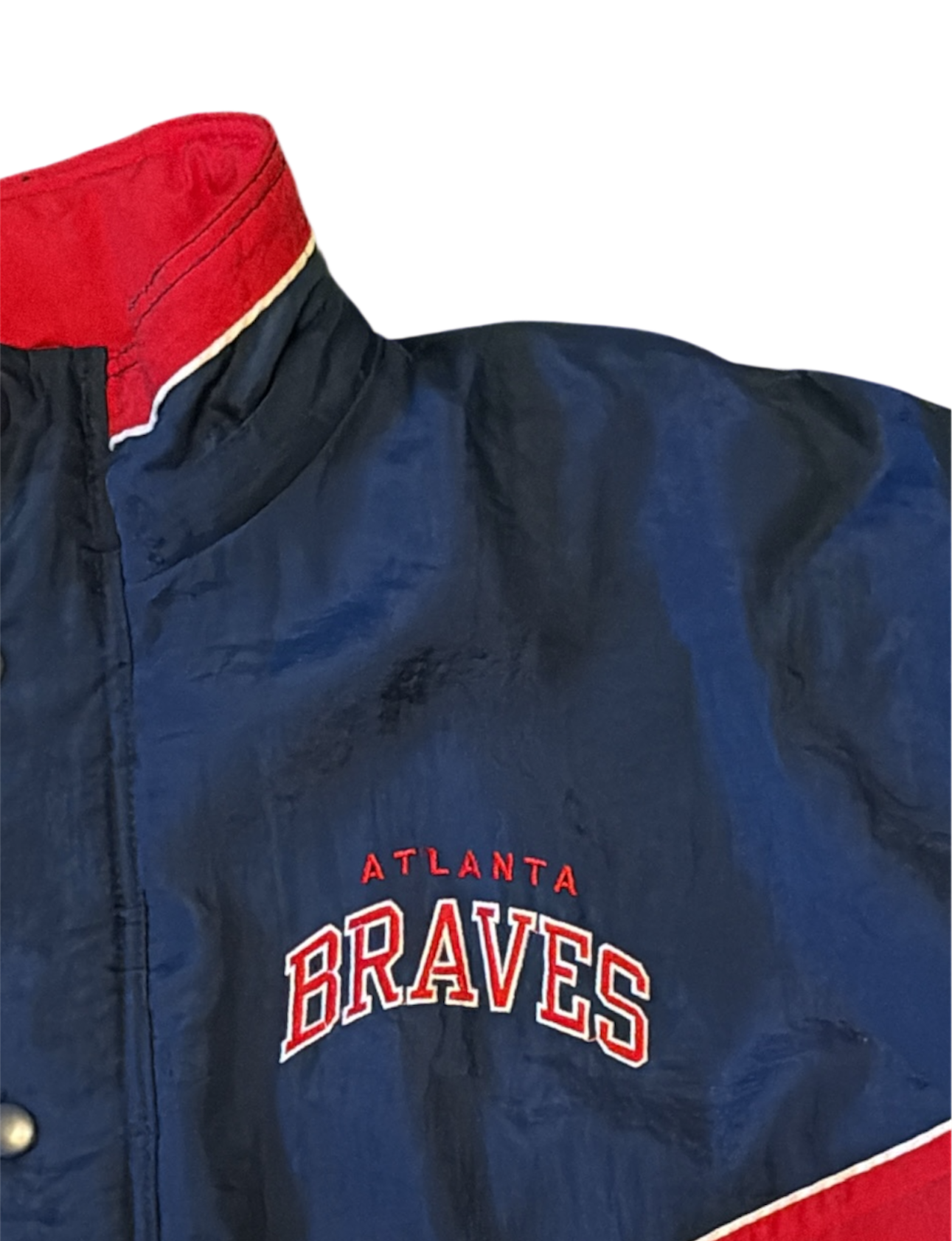 Atlanta Braves Striped Puffer Jacket